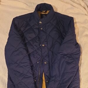 Men's J Crew Navy Blue Quilted Jacket Size Medium